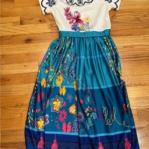 Mirabel (from Encanto) Floral Kids Dress - Blue and White